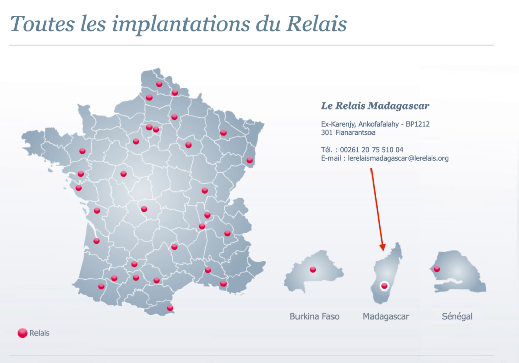 Implémentations du Relais en France et dans le Monde